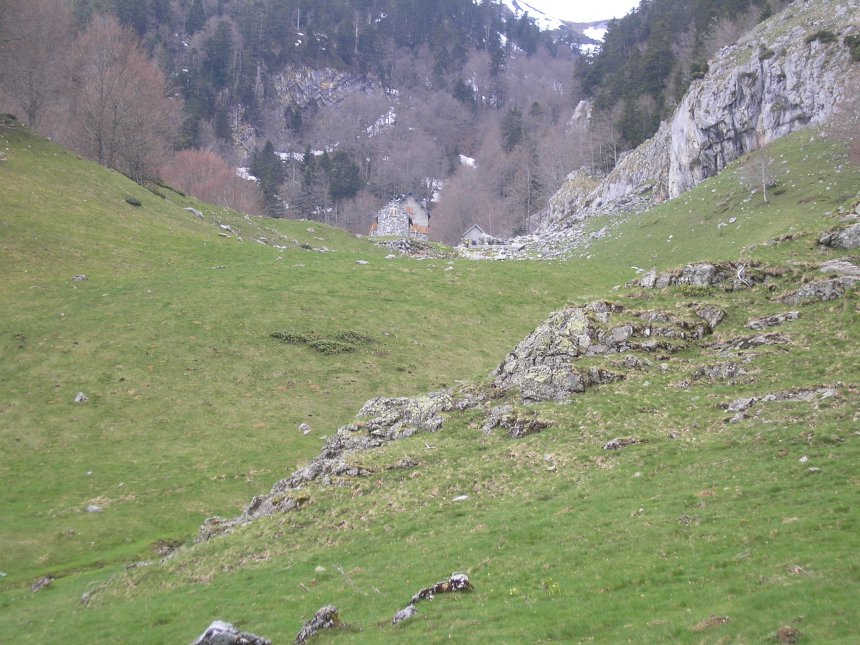 La combe de la cabane de Larreix en bas du Cagire